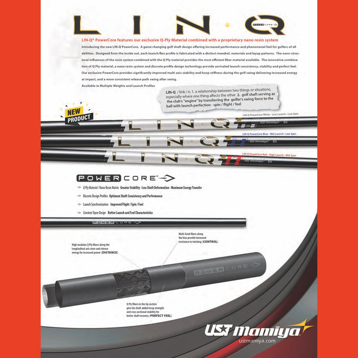 UST Lin-Q PowerCore White Graphite Shafts