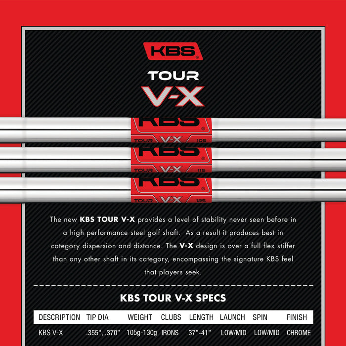 KBS Tour V-X Iron Shaft Taper Tip (.355")