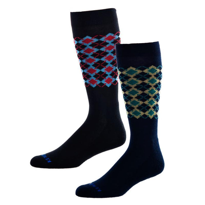 KentWool 19th Hole Collection New Argyle Golf Sock (Dress Sock)