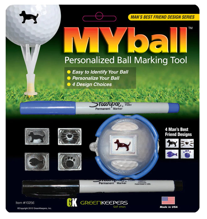 GreenKeepers MYball Personalized Marking Tool - Man's Best Friend