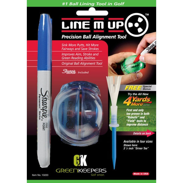 GreenKeepers Line M Up Ball Alignment + Free Driver Tee
