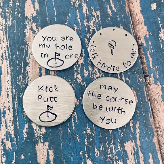 Hand Stamped Stainless Steel Ball Marker Gift